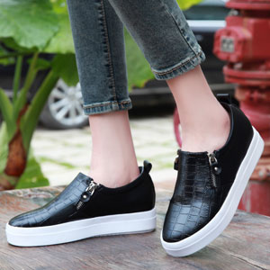 Increased within a single shoes fashion shoes women shoes 2016 new round flat loafers 6355