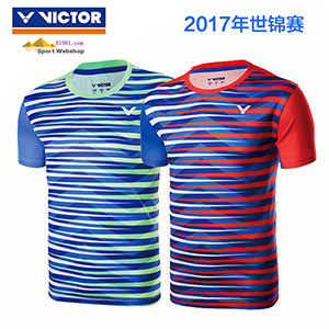 Victor Badminton T-shirt: 2017 World Championships South Korean TD Men Badminton Jersey,Victor T-75002 O/G