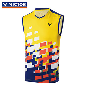 Victor Badminton Sleeveless 2018 Malaysia Men Badminton Tournament T-shirt Victor T-80004 O/E