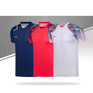 Men Badminton Jersey: 2018 Li-Ning All England TD Badminton T-shirt, Li-Ning AAYN031