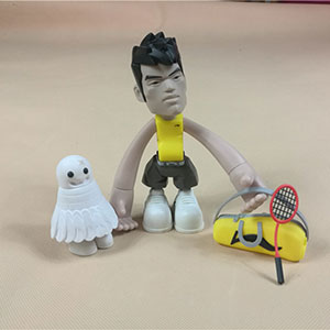 Li Ning Lin Dan Badminton Doll Hand Set Fan Collection Ornaments