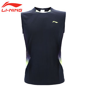 2018 Li-ning Badminton World Championships Asian Championships Men Badminton Jersey Sleeveless, Li-ning AVSN293