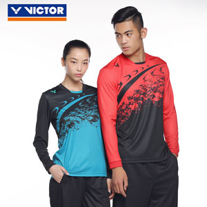 Victor Long-sleeved T-shirt 2016 Thin Section Badminton Long-sleeved Tshirt Victor T-6200 EM/CG/DC