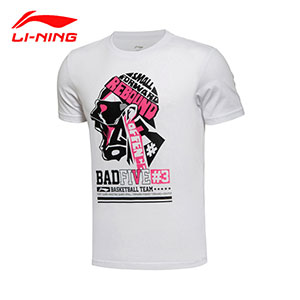 2016 D-Wade Basketball Cotton Cultural T-shirt Li-Ning Wade Round Neck LiNing AHSL109