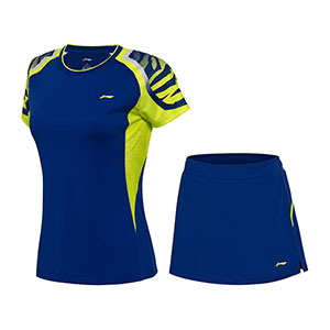 Women Badminton Jersey Shorts Skirts 2018 Li-Ning AT DRY Quick-Drying Badminton Set Lining AATN006
