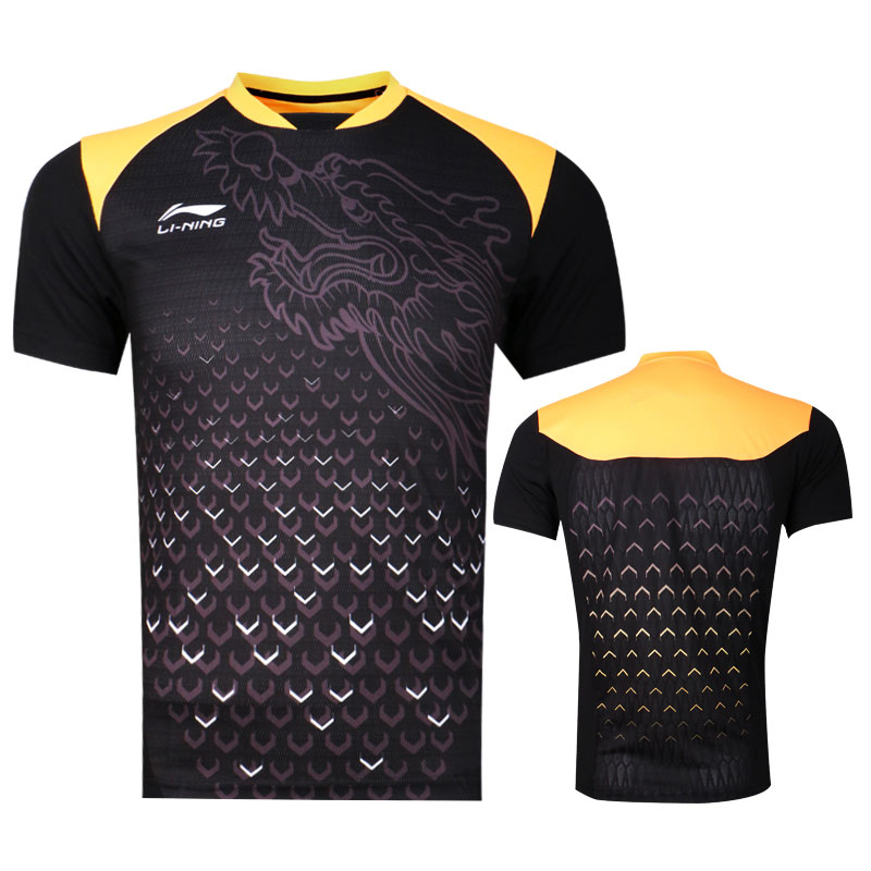 2018 Li-Ning PingPong Jersey Men Qatar World Championships Table Tennis T-shirt TD Lining AAYM315-1 AAYM317-1-2