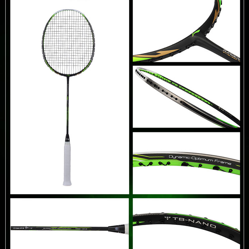 Li Ning Badminton Racket 2018 Turbo Charging 75I 79G Badminton Racket Full Carbon,Li-ning AYPM396-1