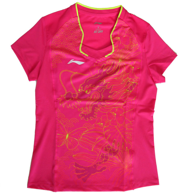 2017 Li-Ning PingPong World Championships Table Tennis Women Tshirt Behind no "CHN" Lining AAYM066