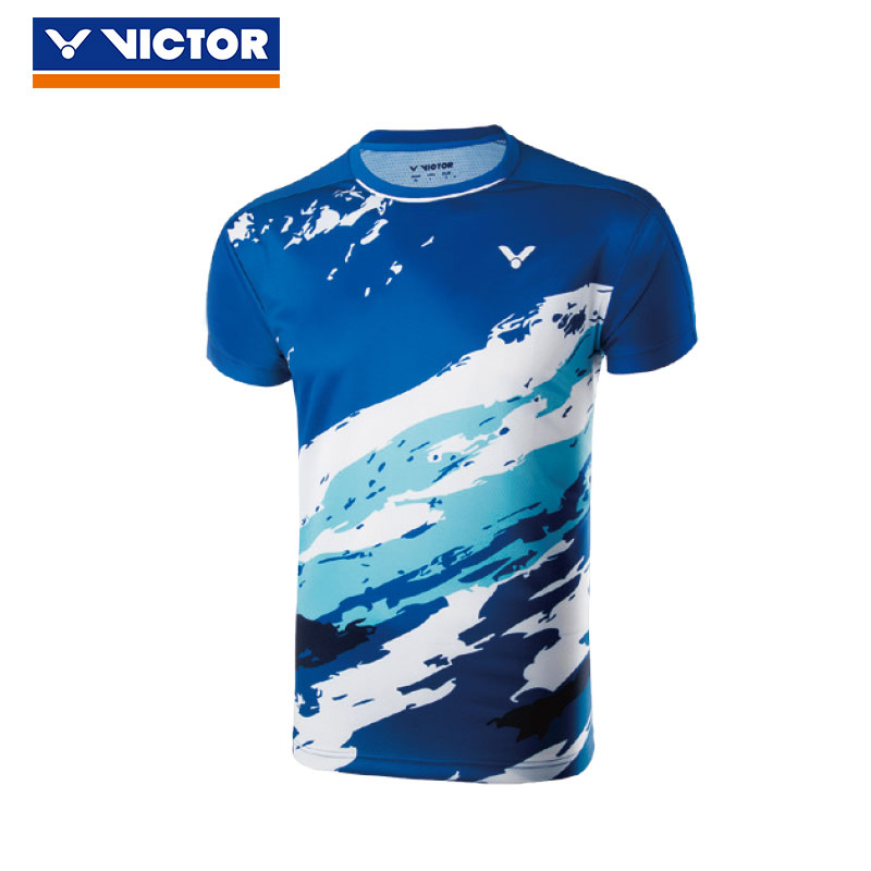 Victor Badminton Jersey 2018 Men Badminton Tournament T-shirt Round Neck Victor T-80011