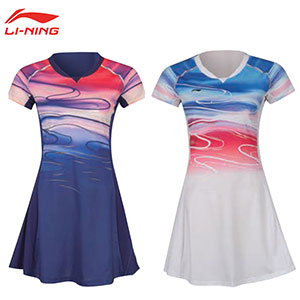 Li-Ning Badminton Dress: 2019 Sudirman Cup CHINA Women Badminton Dress And Shorts,Lining ASKP068