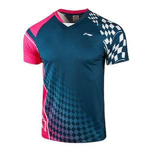 Men Badminton T-shirt 2021 Quick drying and cool Li-Ning Badminton T-shirt Li ning AAYR261