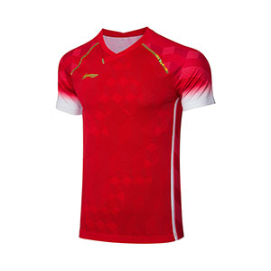 Men Badminton T-shirt 2021 Li-Ning International Tournament Badminton T-shirt Li ning AAYQ359