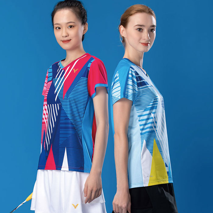 VICTOR Badminton T-shirt 2022 Women Competition knitted Badminton T-shirt VICTOR T-21001