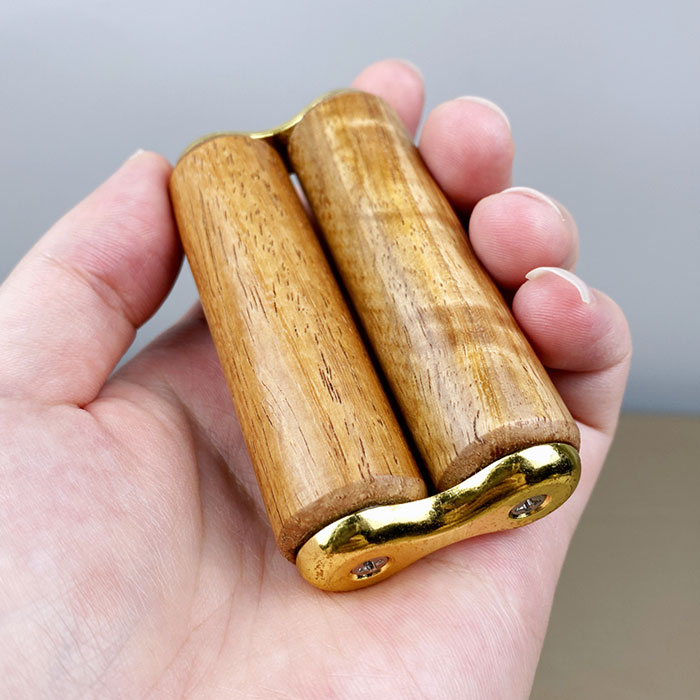 Myanmar rosewood decompression roller hand palm Jingluo massage artifact creative fingertip gyro decompression toy