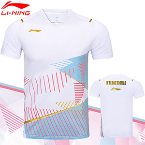 Men Badminton T-shirt 2023 Li-Ning International Team Badminton T-shirt Li ning AAYT017