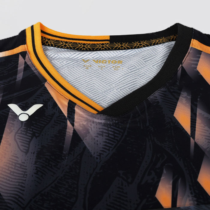 VICTOR Badminton Jersey Tight Fitting 2024 Men Knitted Sports T-shirt VICTOR T-45001