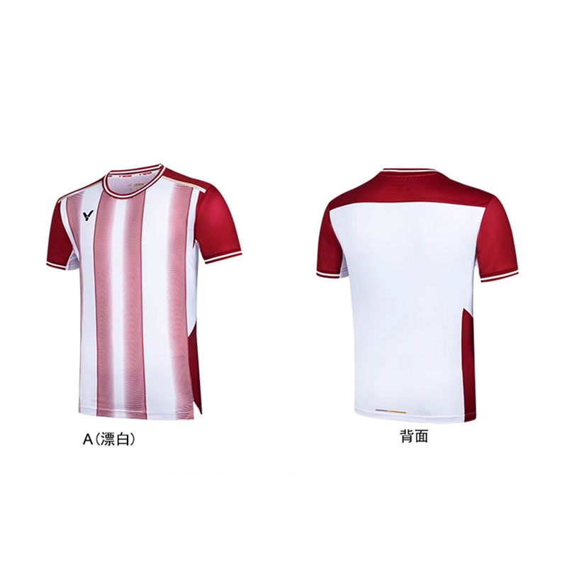 2025 Men VICTOR Denmark Badminton Series Neutral Knitted Short Sleeve Sports T-shirt T-50000