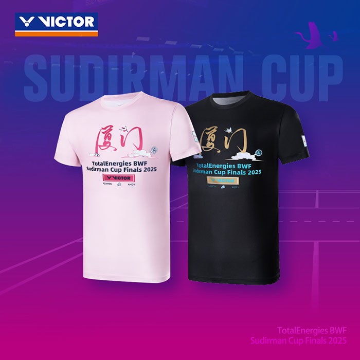 VICTOR 2025 Badminton T-shirt Sudirman Cup Commemorative Product T-shirt T-SC2502