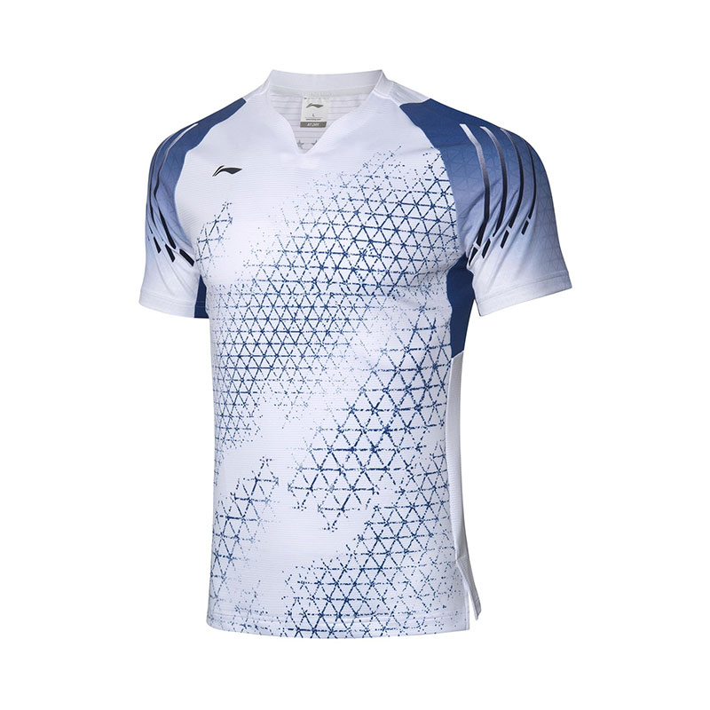 Men Badminton Jersey 2020 Li-Ning All England Badminton Tournament T-shirt Lining AAYQ013-1-2